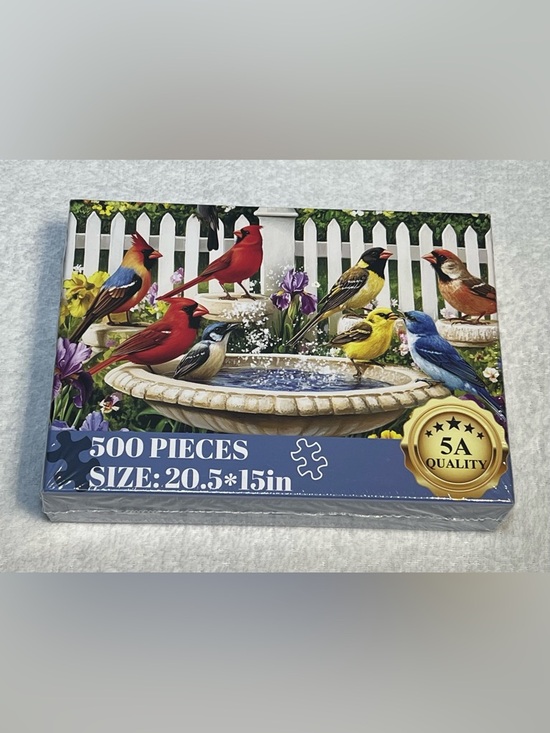 Other - 500-Piece Bird Fountain Jigsaw Puzzle - Multicolor